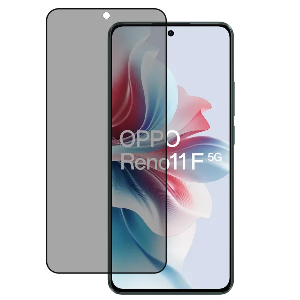5D Full Glue PRIVACY Tempered Glass Protector for Oppo Reno11 F, Black 2