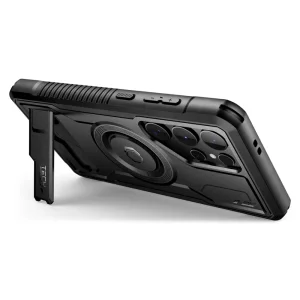 TECH-PROTECT Kevlar MagSafe Case for Samsung Galaxy S24 Ultra, 360 degrees, Black 3