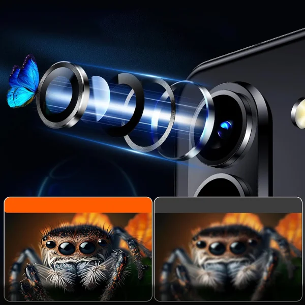 3D Glass Camera Protector for Samsung Galaxy Z Fold 5, Black 2