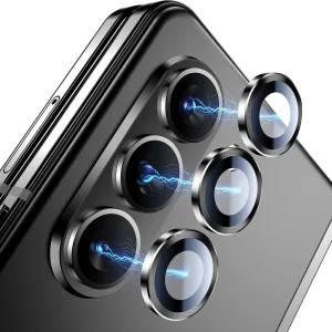 3D Glass Camera Protector for Samsung Galaxy Z Fold 5, Black 3