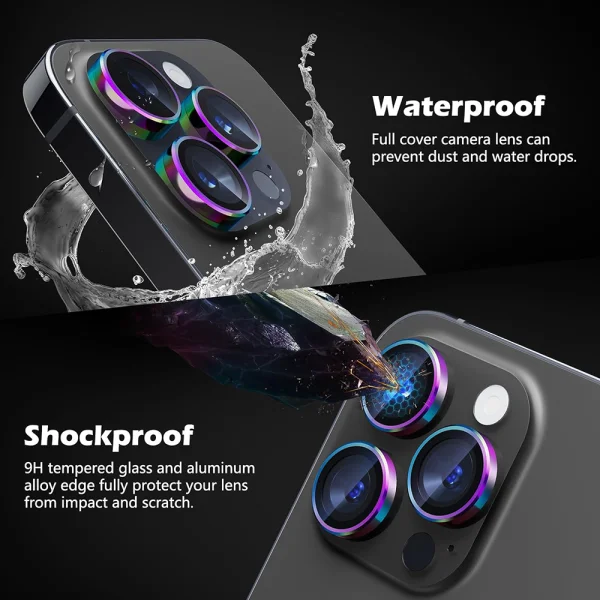 3D Glass Camera Protector for iPhone 15 Pro Max, Multicolor 4