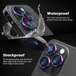 3D Glass Camera Protector for iPhone 15 Pro Max, Multicolor 4