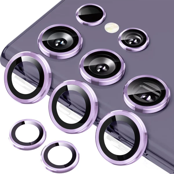 3D Стъклен Протектор за камерата на Samsung Galaxy S24 Ultra, Лилав 2