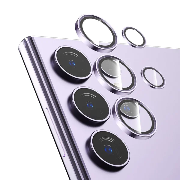 3D Стъклен Протектор за камерата на Samsung Galaxy S24 Ultra, Лилав 1