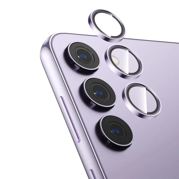 3D Стъклен Протектор за камерата на Samsung Galaxy S24, Лилав 1