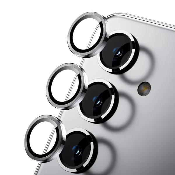 3D Стъклен Протектор за камерата на Samsung Galaxy S24, Сребрист 1