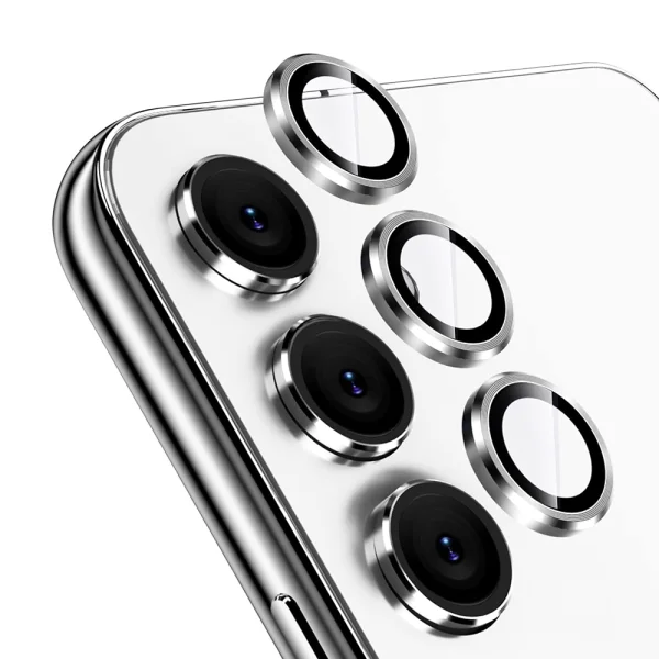 3D Стъклен Протектор за камерата на Samsung Galaxy S24, Сребрист 2