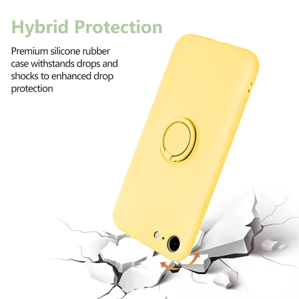 Silicone Case Silicone Ring for iPhone 7/8/SE2020/SE2022, Yellow 3