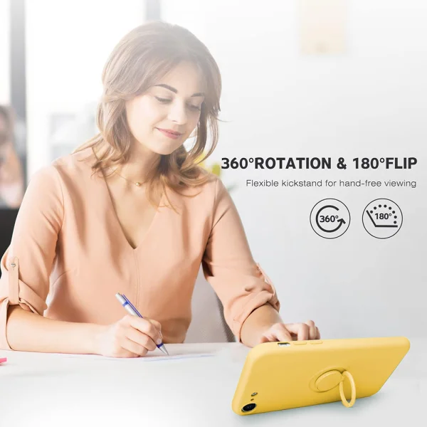 Silicone Case Silicone Ring for iPhone 7/8/SE2020/SE2022, Yellow 2