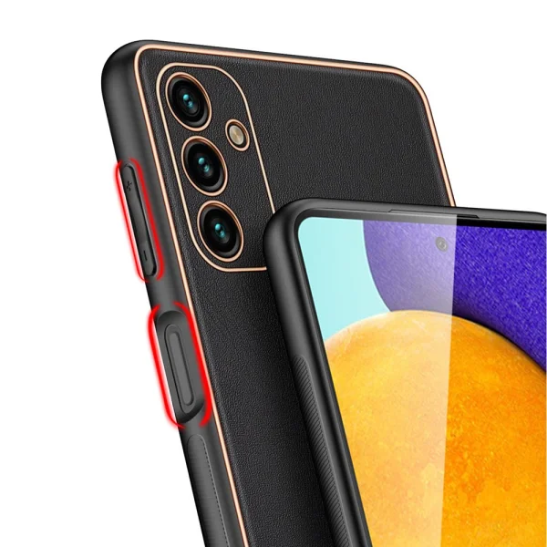 Удароустойчив калъф LEATHER за Samsung Galaxy A13 5G, Черен 4