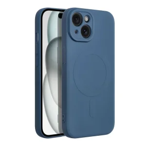 Силиконов калъф Mag Cover за iPhone 15, Син 3