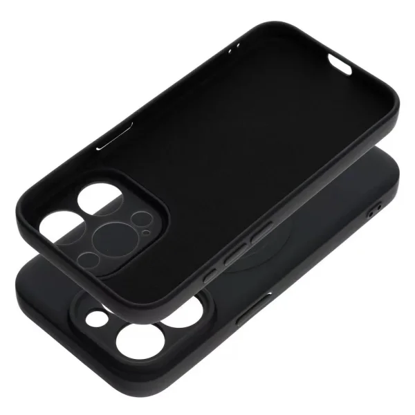 Silicone Mag Cover case for iPhone 15 Pro Max, Black 3
