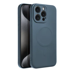 Силиконов калъф Mag Cover за iPhone 15 Pro Max, Син 3