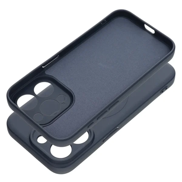 Силиконов калъф Mag Cover за iPhone 15 Pro, Тъмно син 3