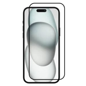 Стъклен протектор Veason 6D Pro Full Glue за iPhone 15, Черен