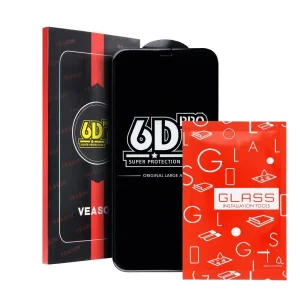 Veason 6D Pro Full Glue Tempered Glass Protector for iPhone 15 Plus, Black 4