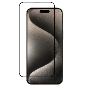Стъклен протектор Veason 6D Pro Full Glue за iPhone 15 Pro, Черен