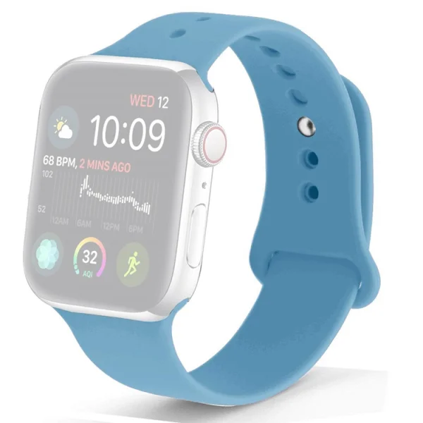 Силиконова каишка за Apple Watch Series 1/2/3 38mm / Series 4/5/6/SE 40mm, Син 1