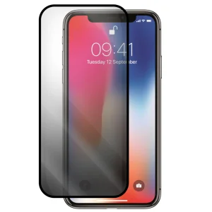 Стъклен протектор Veason 6D Pro Full Glue Privacy за iPhone X / iPhone XS / 11 Pro, Черен