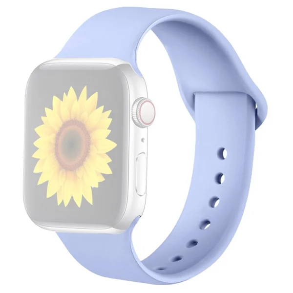 Силиконова каишка за Apple Watch Series 1/2/3 42mm / Series 4/5/6/SE 44mm, Лилав 1