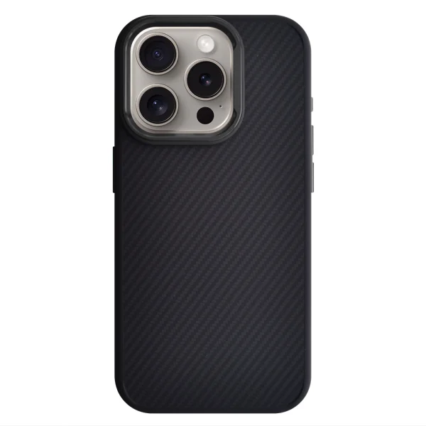 Shockproof case Premium Carbon for iPhone 15 Pro, Black 1