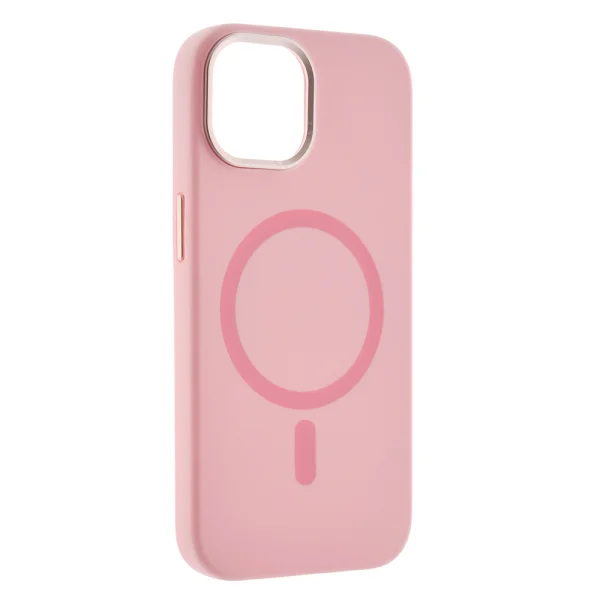 Impact-Resistant Premium MagSF Case for iPhone 15, Pink 3