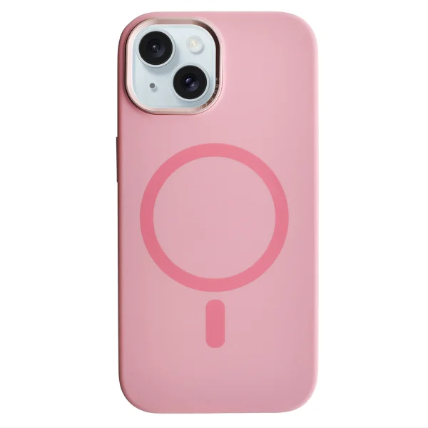 Impact-Resistant Premium MagSF Case for iPhone 15, Pink 1