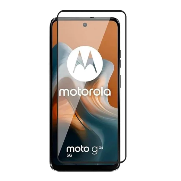 Стъклен Протектор OG Full Glue 5D за Motorola Moto G34, Черен 1
