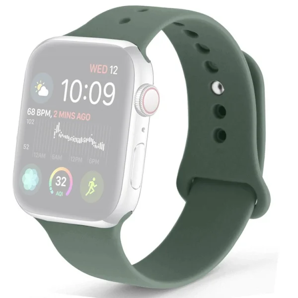 Силиконова каишка за Apple Watch Series 1/2/3 42mm / Series 4/5/6/SE 44mm , Зелен 1
