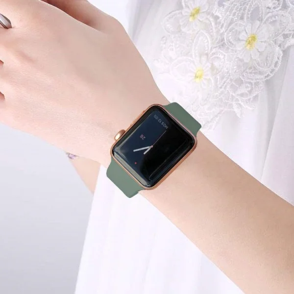 Силиконова каишка за Apple Watch Series 1/2/3 42mm / Series 4/5/6/SE 44mm , Зелен 4