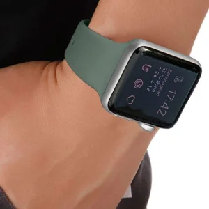 Силиконова каишка за Apple Watch Series 1/2/3 42mm / Series 4/5/6/SE 44mm , Зелен 3