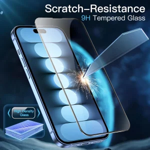 Стъклен Протектор OG Full Glue 5D за Iphone 15, Черен 3