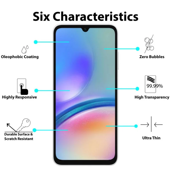 Стъклен Протектор OG Full Glue 5D за Samsung Galaxy A05S, Черен 2