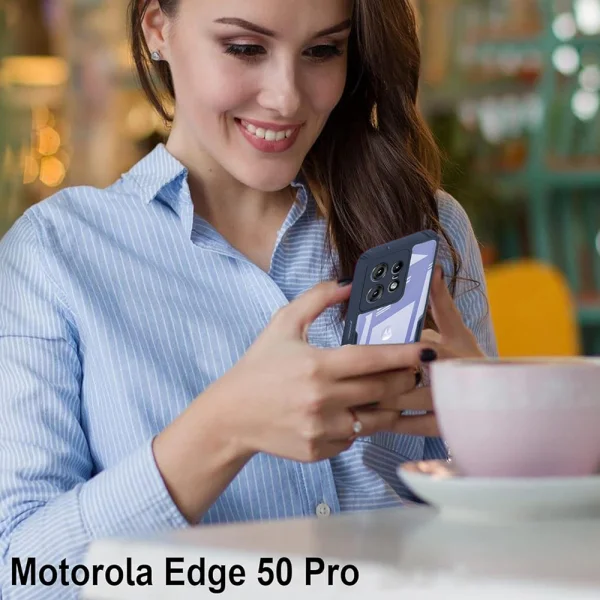 Удароустойчив калъф Anti-Drop за Motorola Moto Edge 50 Pro, Син 4