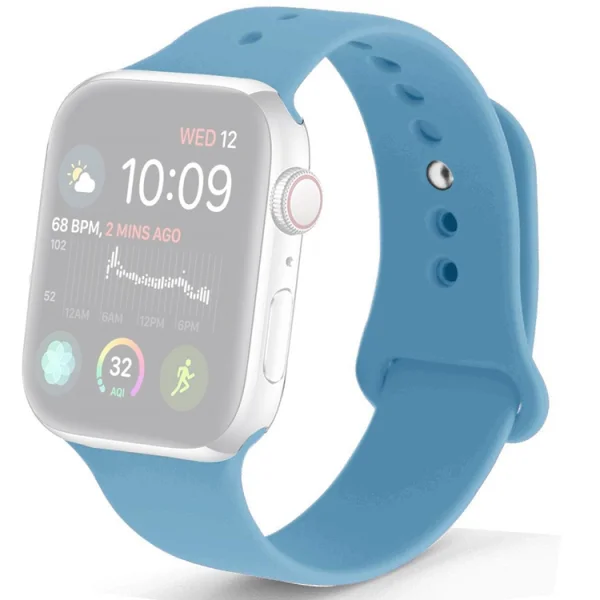 Силиконова каишка за Apple Watch Series 1/2/3 42mm / Series 4/5/6/SE 44mm, Син 1