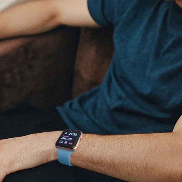Силиконова каишка за Apple Watch Series 1/2/3 42mm / Series 4/5/6/SE 44mm, Син 4