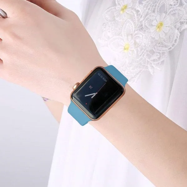 Силиконова каишка за Apple Watch Series 1/2/3 42mm / Series 4/5/6/SE 44mm, Син 5