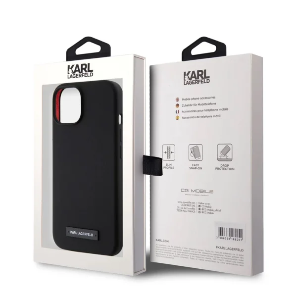 Karl Lagerfeld Liquid Plague MagSafe Case for iPhone 15, KLHMP15SSLMP1K 6