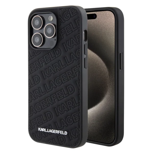 Калъф Karl Lagerfeld, Quilted Pattern за iPhone 15 Pro Max, KLHCP15XPQKPMK 1