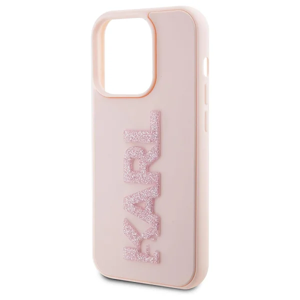 Калъф Karl Lagerfeld, 3D Rubber Glitter Logo Karl за IPhone 15 Pro Max, KLHCP15X3DMBKCP 5