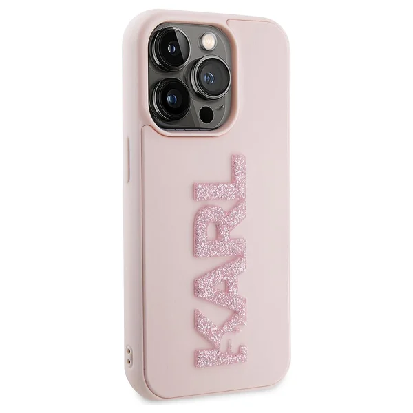 Калъф Karl Lagerfeld, 3D Rubber Glitter Logo Karl за IPhone 15 Pro Max, KLHCP15X3DMBKCP 4