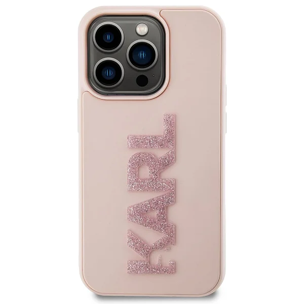 Калъф Karl Lagerfeld, 3D Rubber Glitter Logo Karl за IPhone 15 Pro Max, KLHCP15X3DMBKCP 2