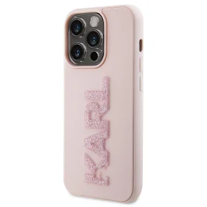 Калъф Karl Lagerfeld, 3D Rubber Glitter Logo Karl за IPhone 15 Pro Max, KLHCP15X3DMBKCP 3