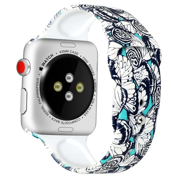 Silicone strap for Apple Watch Series 5 4 44mm / Series 3 2 1 42mm - Style E 1