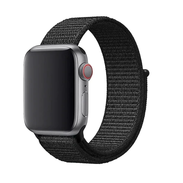 Универсална каишка Swissten Nylon Band за Apple Watch 42 /44 /45 /49 mm, Черен 1