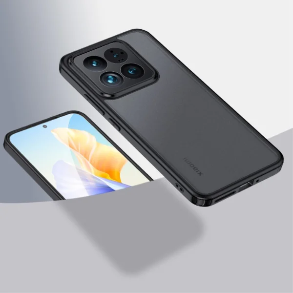 Удароустойчив калъф Shockproof Matte за Xiaomi 14, черен 2