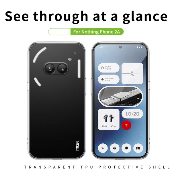 MOFI Silicone Case for Nothing Phone ( 2a ), Transparent 3
