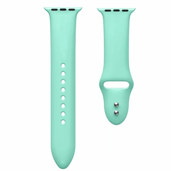 Силиконова каишка Dual Pin Buckle за Apple Watch Series 5 4 44mm, Series 3/2/1 42mm, Мента 2