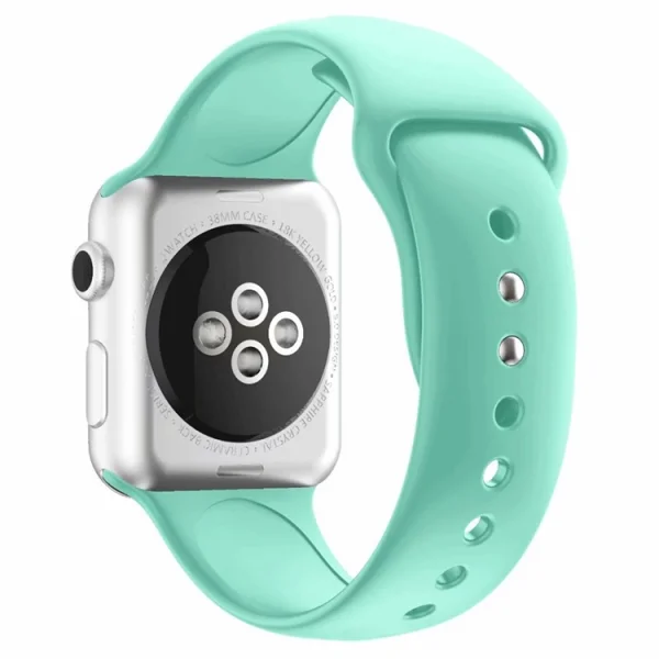 Силиконова каишка Dual Pin Buckle за Apple Watch Series 5 4 44mm, Series 3/2/1 42mm, Мента 3