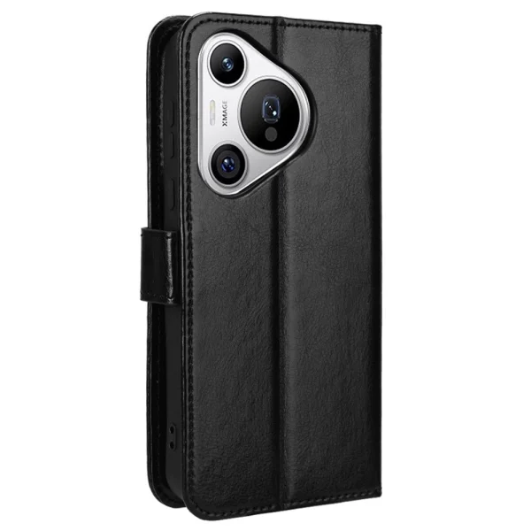 Leather Wallet Flip Case for Huawei Pura 70, Black 5